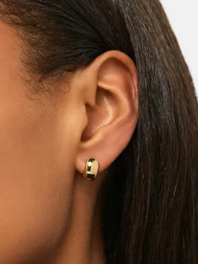 Ana Luisa Giulia: aretes de aro gruesos en oro