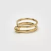Anillo de doble nudo dorado de Admiral Row