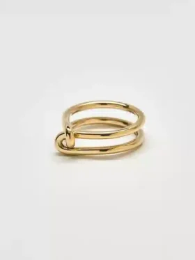 Anillo de doble nudo dorado de Admiral Row