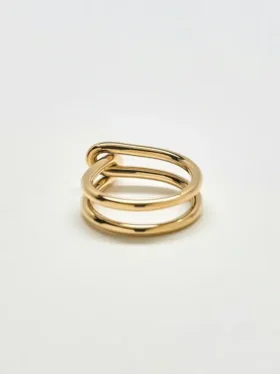 Anillo de doble nudo dorado de Admiral Row