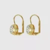 Aretes colgantes con bisel en forma de corazón