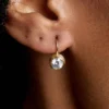 Aretes colgantes con bisel en forma de corazón