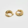 Aretes de aro de oro con luna y estrellas de Admiral Row