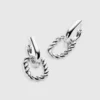 Aretes de aro doble de plata «Ash» de Ana Luisa