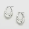 Aretes de aro ovalados de plata de Admiral Row