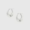 Aretes de aro ovalados de plata de Admiral Row