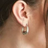 Aretes de aro ovalados de plata de Admiral Row