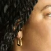 Aretes de aro triangulares dorados Admiral Row