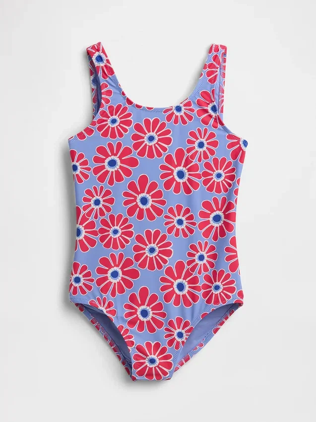 Bañador de una pieza con tirantes cruzados para niños