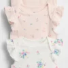 Baby First Favorites: body con volantes y canalé fino (paquete de 3)