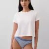 Bikini de algodón orgánico elástico con logotipo