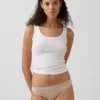 Bikini de algodón orgánico elástico con logotipo