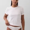 Bikini de algodón orgánico elástico con logotipo