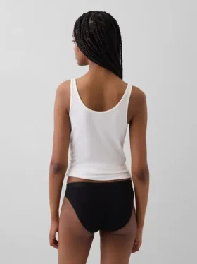 Bikini de algodón orgánico elástico con logotipo