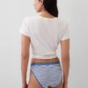 Bikini de algodón orgánico elástico con logotipo