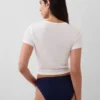 Bikini de algodón orgánico elástico con logotipo