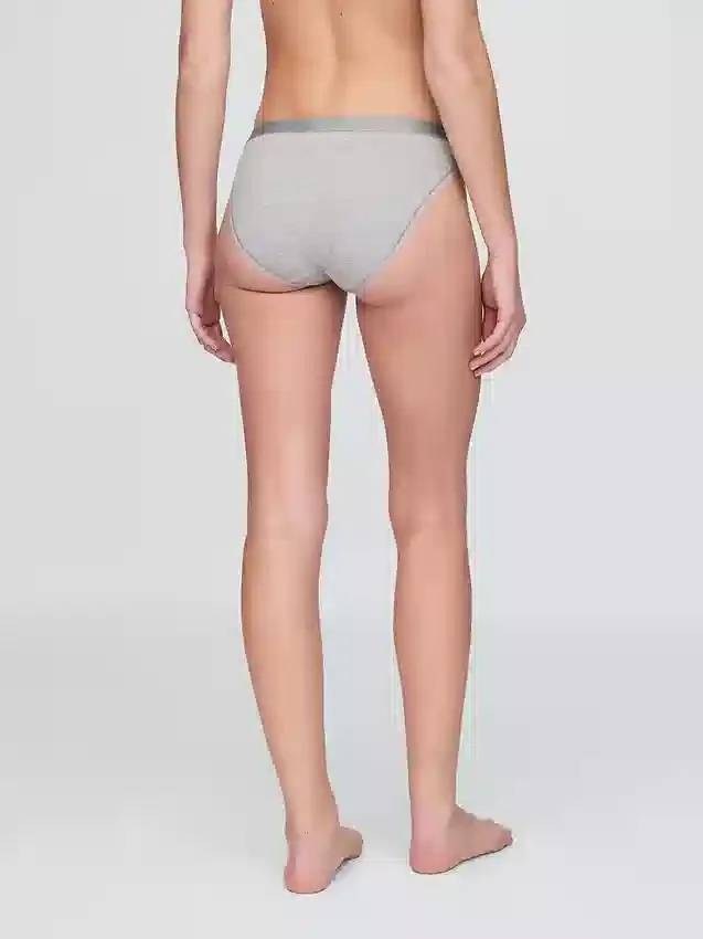Bikini de algodón orgánico elástico con logotipo