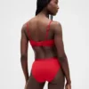 Bikini de algodón orgánico elástico con logotipo