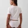Bikini de algodón orgánico elástico con logotipo