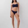 Bikini de algodón orgánico elástico con logotipo