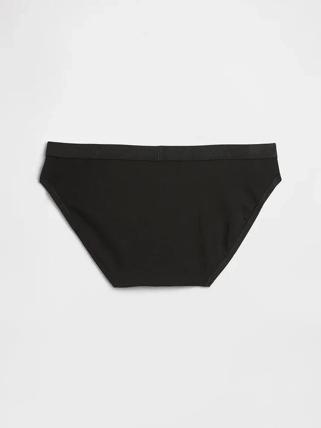 Bikini de algodón orgánico elástico con logotipo