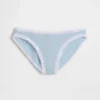Bikini de algodón orgánico elástico con ribete de encaje