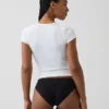 Bikini de algodón orgánico elástico con ribete de encaje, el más suave