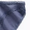Bikini de algodón orgánico elástico con ribete de encaje, el más suave