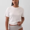 Bikini de cintura alta de algodón orgánico elástico
