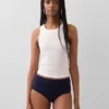Bikini de cintura alta de algodón orgánico elástico