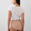 Bikini de cintura alta de algodón orgánico elástico