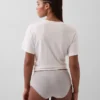 Bikini de cintura alta de algodón orgánico elástico