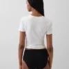 Bikini de cintura alta de algodón orgánico elástico