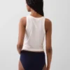 Bikini de cintura alta de algodón orgánico elástico