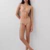 Bikini de cintura alta de algodón orgánico elástico
