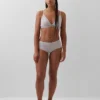 Bikini de cintura alta de algodón orgánico elástico