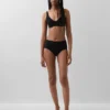 Bikini de cintura alta de algodón orgánico elástico
