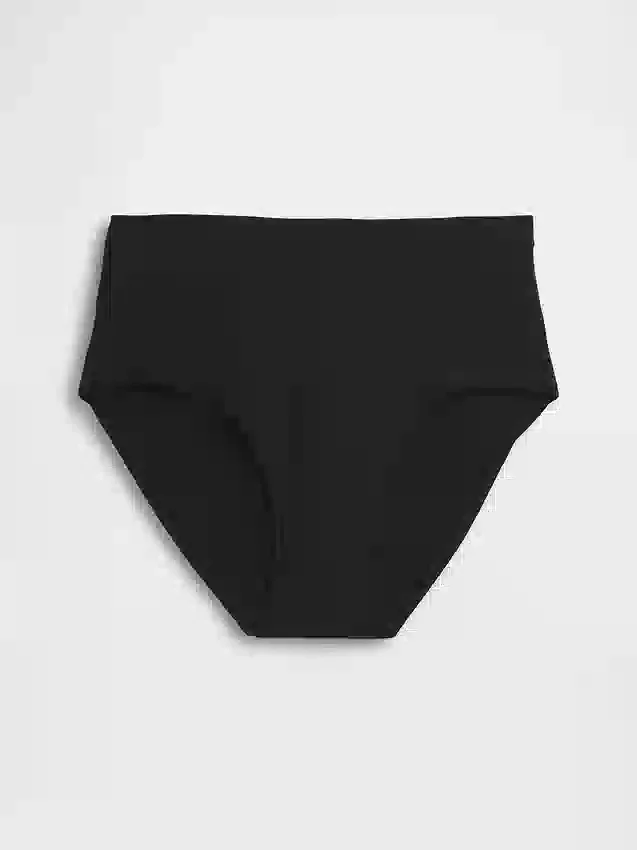 Bikini de cintura alta de algodón orgánico elástico