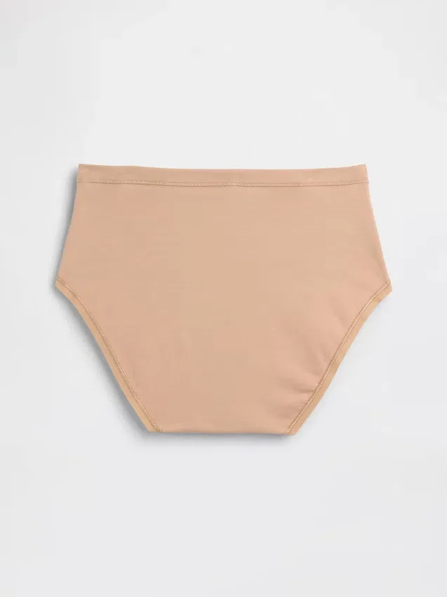 Bikini de cintura alta de algodón orgánico elástico