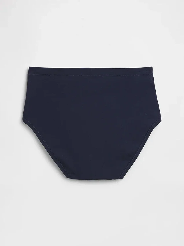 Bikini de cintura alta de algodón orgánico elástico