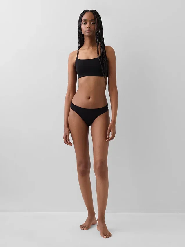 Bikini invisible de algodón orgánico elástico