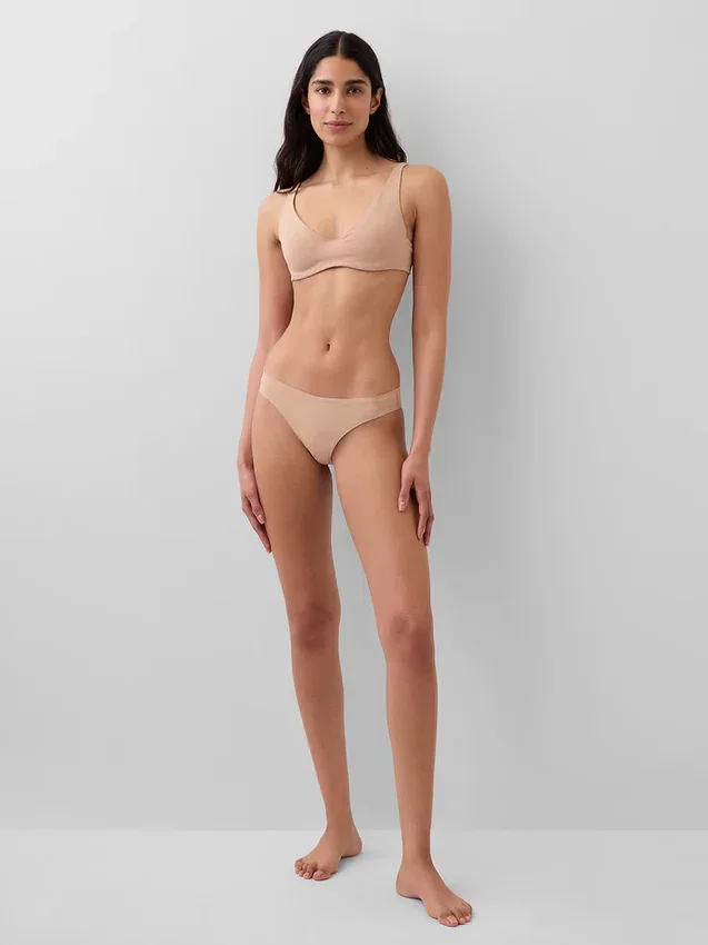 Bikini invisible de algodón orgánico elástico