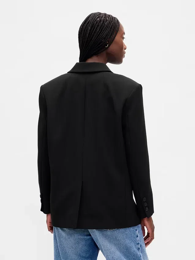 Blazer oversize de tejido elástico en dos direcciones