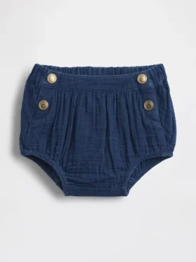 Bloomers de gasa de algodón estilo marinero para bebé