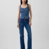 Blusa ajustada de mezclilla con peplum