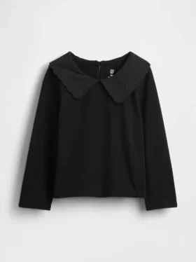 Blusa con cuello en forma de corazón para bebés y niños pequeños