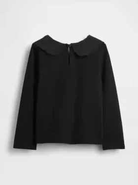 Blusa con cuello en forma de corazón para bebés y niños pequeños