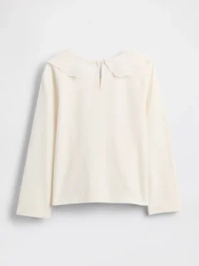 Blusa con cuello en forma de corazón para bebés y niños pequeños