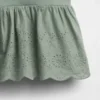 Blusa con dobladillo de ojales para bebés y niños pequeños