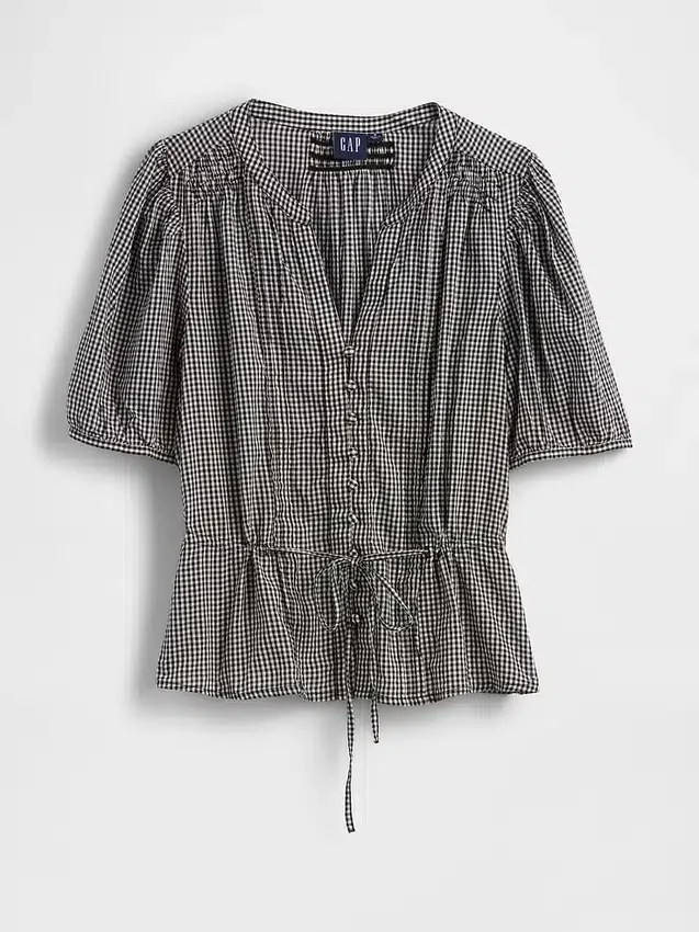 Blusa con lazo en la cintura